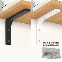 Suportes De Prateleira Em L De Ferro Reforçado 2 Peças, Suportes De Ângulo Reto Montados Na Parede Suportes De Prateleira Em L De Ferro Reforçado 2 Peças, Suportes De Ângulo Reto Montados Na Parede