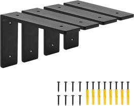 Suportes de prateleira Firmetal de liga fundida sob pressão de 6 x 4 polegadas, pacote com 4 Suportes de prateleira Firmetal de liga fundida sob pressão de 6 x 4 polegadas, pacote com 4
