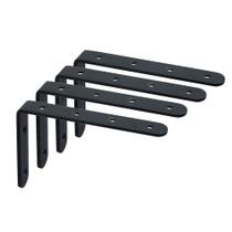 Suportes de prateleira flutuantes Alise Black Stainless Steel 4mm Suportes de prateleira flutuantes Alise Black Stainless Steel 4mm