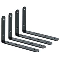 Suportes de prateleira flutuantes Alise Black Stainless Steel 6x4in Suportes de prateleira flutuantes Alise Black Stainless Steel 6x4in