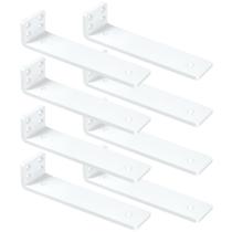 Suportes de prateleira flutuantes Aunulahca White 15 cm Heavy Duty, pacote com 8