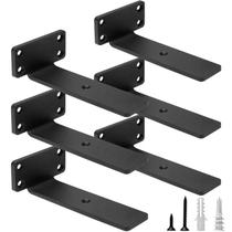 Suportes de prateleira flutuantes HITOMEN Heavy Duty 15 cm em ferro fundido Suportes de prateleira flutuantes HITOMEN Heavy Duty 15 cm em ferro fundido