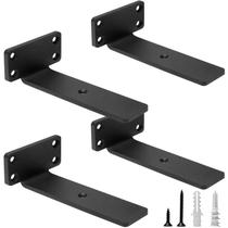 Suportes de prateleira flutuantes HITOMEN Heavy Duty, 15 cm, ferro, pacote com 4 Suportes de prateleira flutuantes HITOMEN Heavy Duty, 15 cm, ferro, pacote com 4