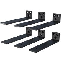 Suportes de prateleira flutuantes NEODROP de 8 polegadas, pacote com 6 unidades, aço preto Suportes de prateleira flutuantes NEODROP de 8 polegadas, pacote com 6 unidades, aço preto