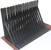Suportes de prateleira MHMYDZ Heavy Duty Black, pacote com 12 unidades L12xH8 Suportes de prateleira MHMYDZ Heavy Duty Black, pacote com 12 unidades L12xH8
