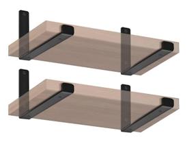 Suportes de prateleira MHMYDZ J Lip Rustic Farmhouse Iron Black, pacote com 4 Suportes de prateleira MHMYDZ J Lip Rustic Farmhouse Iron Black, pacote com 4
