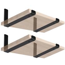 Suportes de prateleira MHMYDZ J Lip Rustic Farmhouse Iron, pacote com 4 Suportes de prateleira MHMYDZ J Lip Rustic Farmhouse Iron, pacote com 4