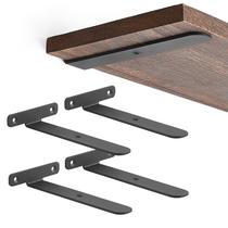 Suportes de prateleira Mkono Black Metal L Bracket 10 cm Pacote com 8