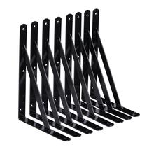 Suportes de prateleira NEODROP Heavy Duty, 20 cm, aço preto, pacote com 8