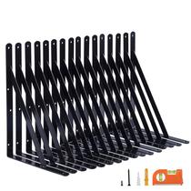Suportes de prateleira NEODROP, pacote com 16, 35,56 cm, aço preto pesado Suportes de prateleira NEODROP, pacote com 16, 35,56 cm, aço preto pesado