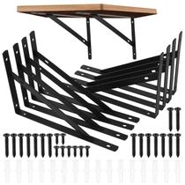 Suportes de prateleira qiwuhai Heavy Duty Metal Wall Mount 8 unidades Suportes de prateleira qiwuhai Heavy Duty Metal Wall Mount 8 unidades