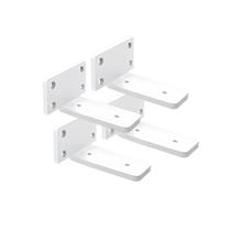 Suportes de prateleira WINKER, 10 cm, ferro branco, metal, pacote com 4