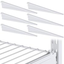 Suportes de prateleira Wonderjune com fecho ajustável de 40 cm brancos (6)