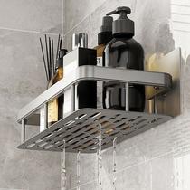 Suportes de Shampoo Prata Luxo De Alumínio 1 Camada Para Banheiro Montado Na Parede Prateleira