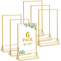 Suportes de sinalização Floroom Clear Acrylic de 5 x 7 polegadas, pacote com 6 unidades com suporte