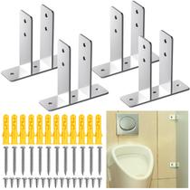 Suportes de tela de mictório Blulu Polished Chrome, pacote com 4