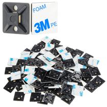 Suportes de zíper para cabo XHF HS-101S pretos 100 unidades