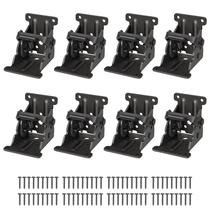 Suportes dobráveis Spiglamm Self-Lock Hinge, pacote com 8 unidades, preto