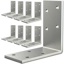 Suportes em L KOMOHOM Heavy Duty Galvanizados 7,6 x 7,6 cm, 8 unidades