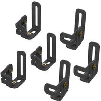 Suportes Home Theater Caixa Som Ajusta Inclina 6Pç - Preto