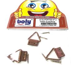 Suportes Nº 2 Bicromatizados Para Quadros kit 3 Pçs Boly - Ref. 150