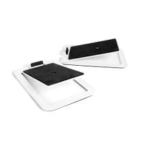 Suportes para alto-falantes de mesa Kanto S4 inclinados para estante de livros brancos