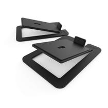 Suportes para alto-falantes de mesa Kanto S6 inclinados para alto-falantes de estante