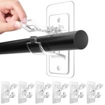Suportes para barras de cortina Antimbee No Drill, pacote com 6 autoadesivos