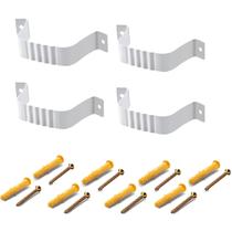 Suportes para calha VYH para condutor 2x3 de alumínio, 4 unidades, branco Suportes para calha VYH para condutor 2x3 de alumínio, 4 unidades, branco