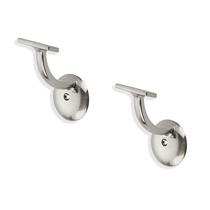 Suportes para corrimão ZAUYX 3" níquel acetinado escovado, pacote com 2 Suportes para corrimão ZAUYX 3" níquel acetinado escovado, pacote com 2