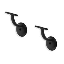 Suportes para corrimão ZAUYX 7,5 cm preto fosco em liga de zinco