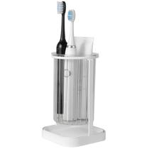 Suportes para escovas de dentes Heagoale com bandeja de drenagem Bathroom Caddy Suportes para escovas de dentes Heagoale com bandeja de drenagem Bathroom Caddy