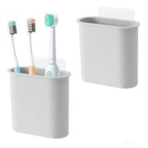 Suportes para escovas de dentes kulusion montados na parede (2 pacotes) cinza Suportes para escovas de dentes kulusion montados na parede (2 pacotes) cinza