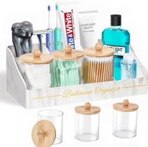 Suportes para escovas de dentes TuCaO com 6 slots e 3 suportes Qtip