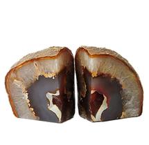 Suportes para livros AMOYSTONE Agate Geode Crystal Nature Brown 2,0-2,7 kg Suportes para livros AMOYSTONE Agate Geode Crystal Nature Brown 2,0-2,7 kg