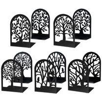 Suportes para livros EOOUT, 5 pares de metal com design de árvore para livros pesados
