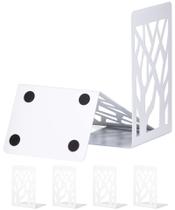 Suportes para livros INNÔPLUS Metal White 3 pares para livros pesados