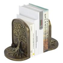 Suportes para livros ZGYLIN Tree of Life em resina de bronze vintage
