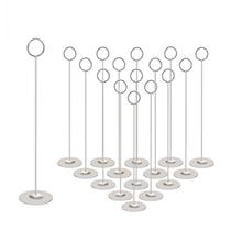 Suportes para números de mesa de aço Urban Deco 16PK, 30 cm, prata fosca Suportes para números de mesa de aço Urban Deco 16PK, 30 cm, prata fosca