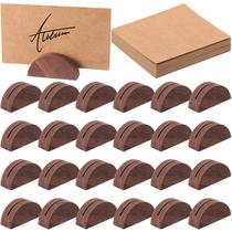 Suportes para números de mesa de madeira Colingmill, 24 unidades marrons Suportes para números de mesa de madeira Colingmill, 24 unidades marrons
