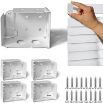 Suportes para persiana mini Lofrcin 2,5" branco metal 4 peças Suportes para persiana mini Lofrcin 2,5" branco metal 4 peças