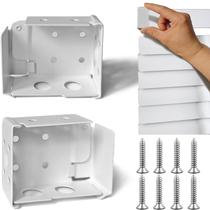 Suportes para persiana mini Lofrcin em metal branco 64 x 45 x 25 mm Suportes para persiana mini Lofrcin em metal branco 64 x 45 x 25 mm