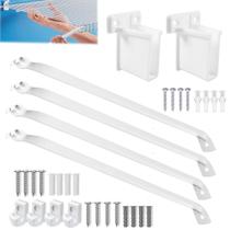 Suportes para prateleira aramada Ojeemii 43 cm, alta resistência, branco, 4 peças