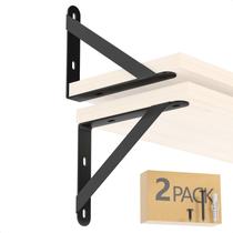 Suportes para prateleira COCOYA 6 x 4,5 aço preto, 2 unidades