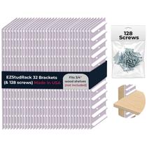 Suportes para prateleiras EZStudRack, pacote com 32, branco, para fixação na parede