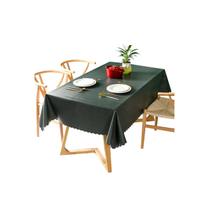 Suportes para racks de computador toalha de mesa à prova d'água em pvc à prova de óleo e toalha de mesa retangular livre de lavagem ciano escuro 140* 300 cm