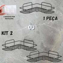 Suportes Porta Shampoo Organizador De Metal Para Banheiro Cozinha Prateleira Com Adesivos 1/2 Peça MODELO:Canto - Modelo
