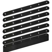 Suportes retos REDOVANT de 8 polegadas e 200 mm pretos, pacote com 12