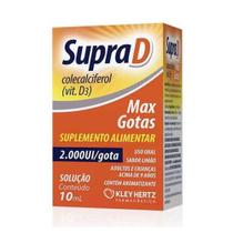 Supra D Max 2000 Ui Por Gota 10ml Vitamina D Hertz