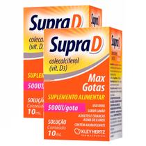 Supra D Max 500UI Gotas com 10ml Kit com duas unidades Supra D Max 500UI Gotas com 10ml Kit com duas unidades